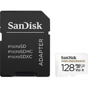 Atminties kortelė SANDISK High Endurance 128GB microSDHC + SD adapter kaina