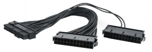 Adapteris Gembird 24pin / 24pin x 2 24-pin male, 24-pin female, 0.3 m, juoda