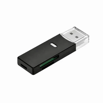 2 in 1 USB 2.0 kortelių skaitytuvas, TF SD, 1 vnt.