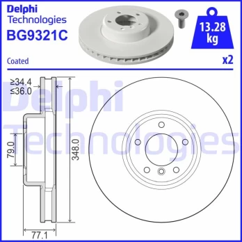 Stabdžių diskas DELPHI BG9321C