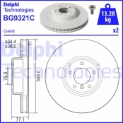 Stabdžių diskas DELPHI BG9321C kaina