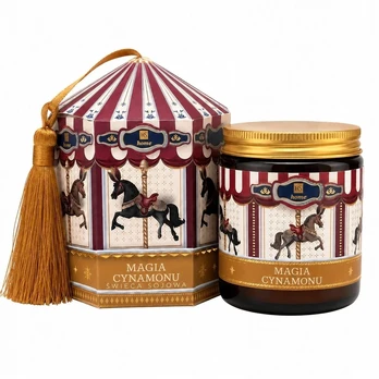 HiSkin Žvakė karuselė 100 ml cinamono magija (1260705)