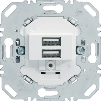 Berker One.platform Usb įkroviklis, 2x Usb, baltas