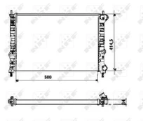 Variklio radiatorius NRF NRF 58169