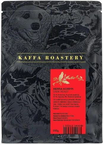 Kaffa Roastery Herr Korppi malta kava, 250 g