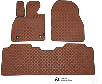 Kilimėliai QuiltyMats CHRYSLER PACIFICA 2003-2007 (I ir II eilė) (3 vnt.), Brown-Brown /55-MAX2