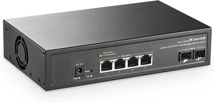 Šakotuvas Mokerlink 6 prievadų 10gbps valdomas jungiklis