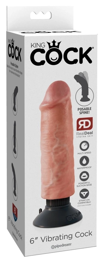 Dildo KING COCK 6 VIBRATING STIFFY