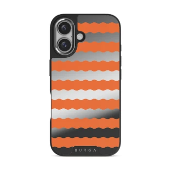 Papaya - iPhone 16 Case, Elite Mirror Dark (MagSafe) / Silver