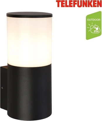 Sieninis lauko šviestuvas Telefunken E27, juodas