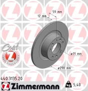 Stabdžių diskas ZIMMERMANN 440.3135.20 kaina