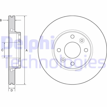 DELPHI BG4459C Brake Disc