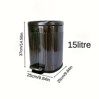 Atliekų dėžė, nerūdijantis plienas, 15L
