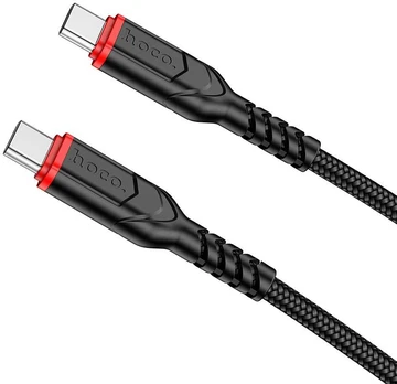 USB kabelis HOCO X59 "USB-C (Type-C) to USB-C (Type-C)" (60W) 1m juodas