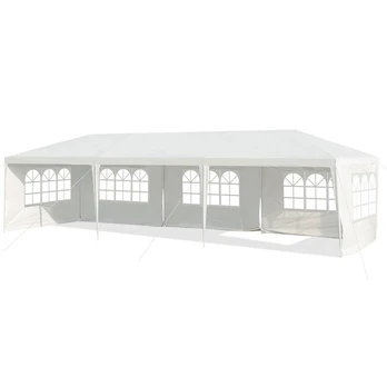 Pavėsinė Costway, 3x9 m, balta