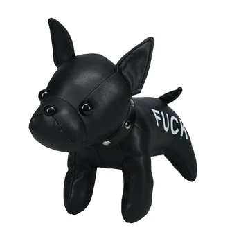 S-Line Puppy Plush Black - Playful Statement Soft Toy, Medium Size