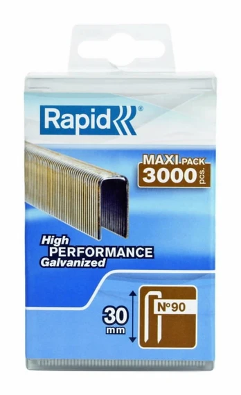 Kabės 90/30 3000vnt, plastikinėje dėžutėje, Rapid