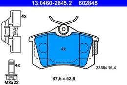ATE 13.0460-2845.2 Brake pad set