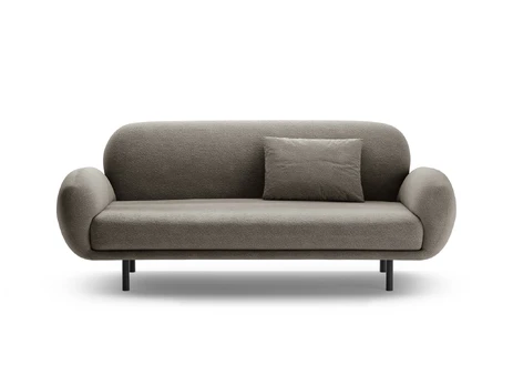 Boucle Sofa, "Poppy", 2 Seats, 178x72x82, Grey