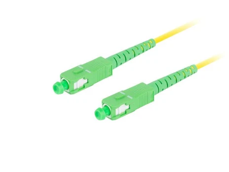 FIBER OPTIC PATCHCORD SM SC/APC-SC/APC SIMPLEX 3.0MM LSZH G657A1 3M Geltonas LANBERG