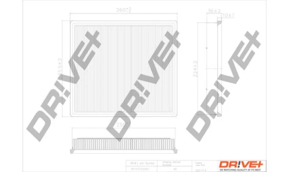 Oro filtras Dr!ve+ DP1110.10.0357