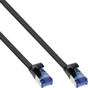 InLine® Flat patch cable, U/FTP, Cat.6A, TPE be halogenų, juodas, 10m