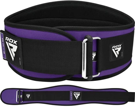 Sunkiosios atletikos diržas RDX RX3, juoda/violetinė, S