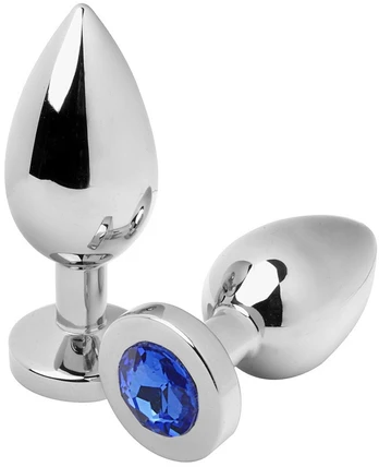 METAL HARD - ANAL PLUG DIAMOND Mėlynas SMALL 5.71CM