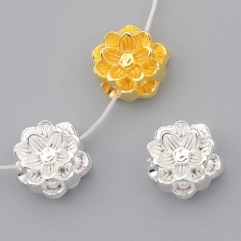 Tarpinės karoliukai, Silvery 20pcs + Golden 20pcs