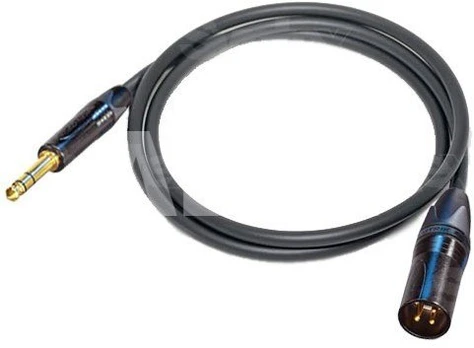 L-2T2S microphone cable 6,0mm, XLR (M) / JACK TRS 6,3mm 0,3m, BLK