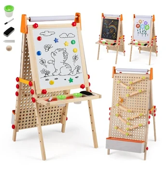 Costway vaikiškas molbertas, 3 viename, dvipusis