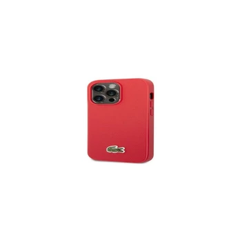 Lacoste Apple Phone 14 Pro Iconic Petit Pique Logo Case, raudonas