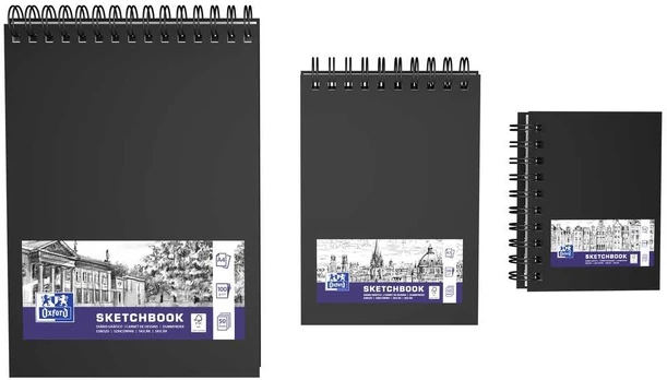 Hamelin Sketchbook A5 Oxford, 50 lapų, juoda