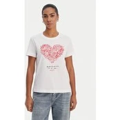 Desigual Marškinėliai 26SWTK06 Balta Regular Fit