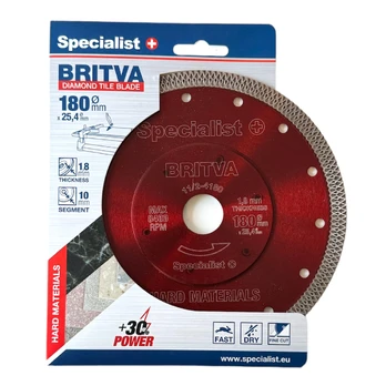 SPECIALIST+ deim. diskas BRITVA, 180x1,8x25,4 mm