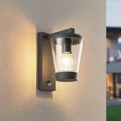 Trio-Lighting Cavado E27 anthracite lampa ar kustības sensoru