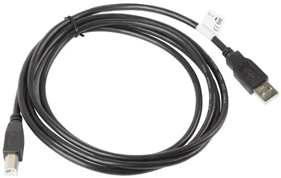 „Lanberg“ USB-A – USB-B kabelis, 1,8 m, juodas (CA-USBA-10CC-0018-BK)