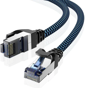 Cat8 Ethernet kabelis, 7.5 m, S/ftp, 40 Gbps, 2000 Mhz