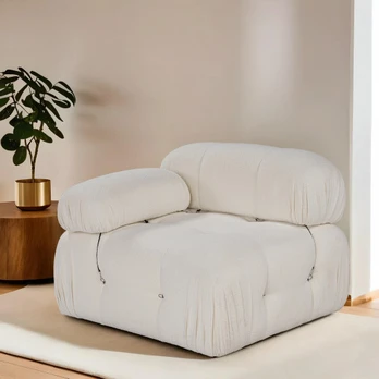 Modulinė sofa, kampinė dalis burbulas, baltas