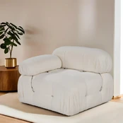 Modulinė sofa, kampinė dalis burbulas, baltas kaina