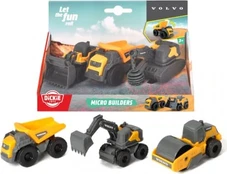 Dickie Statybinė technika Volvo 3-Pak Roller, Savivartis, Ekskavatorius kaina
