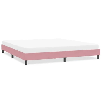 Lovos rėmas be čiužinio Rožinis 200x210 cm aksomas