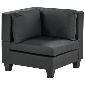 Sofa Beliani Kampinis modulis UNSTAD juodas ekologiškos odos