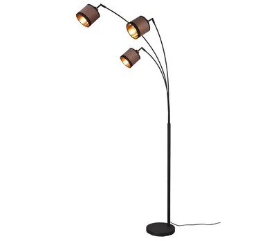 Trio-Lighting Davos 3-pc E14 matt black/greige stāvlampa