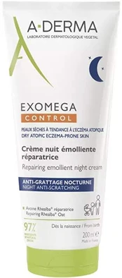 A-DERMA Exomega Control Emollient Night Cream 200ml Unisex