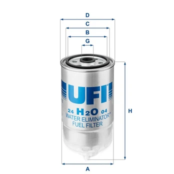 Kuro filtras UFI 24.H2O.04