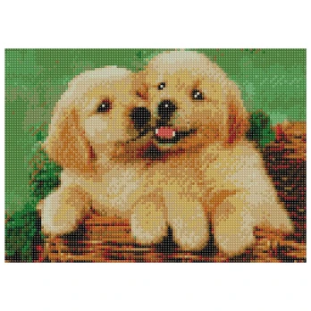 Daimond Mozaika - 47326 - 2 PUPPIES - dydis 30x40 cm
