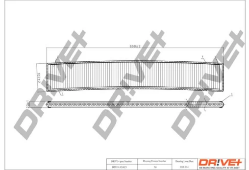 Filtras, salono oras Dr!ve+ DP1110.12.0023