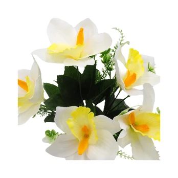 Dirbtinė orchidėjų puokštė, 33 cm : Spalva - Žalsva