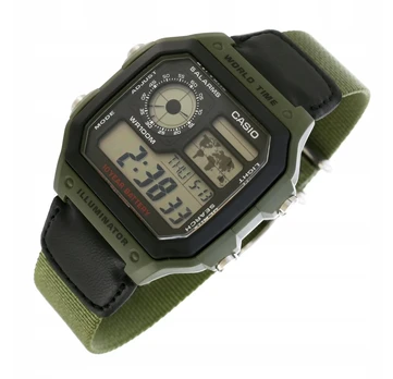 Vyriškas laikrodis Casio Ae-1200whb-3bvdf su pasaulio laiku
